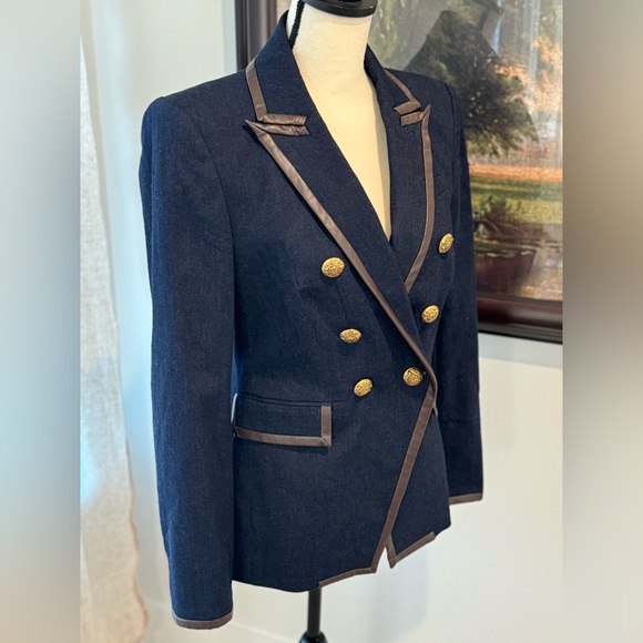 Veronica Beard Navy and Brown Blazer - Picture 11 of 16